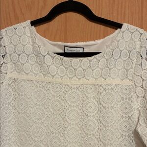 Charter Club White Lace Blouse
